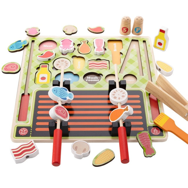 Wooden Magnetic Kitchen Set.