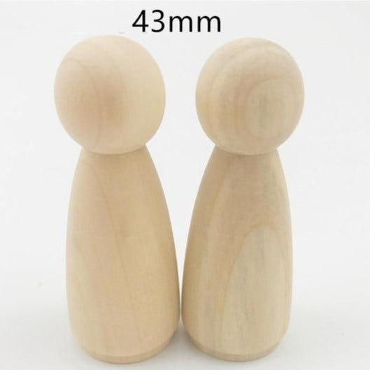 Wooden Peg Dolls - Men & Woman Mixed  20 PCS.