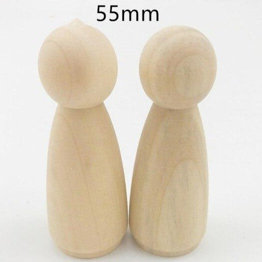 Wooden Peg Dolls - Men & Woman Mixed  20 PCS.